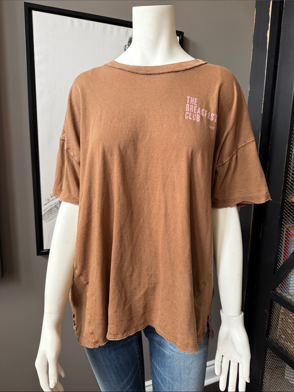 aerie Brown Short-Sleeve Tee with The Breakfast Club print